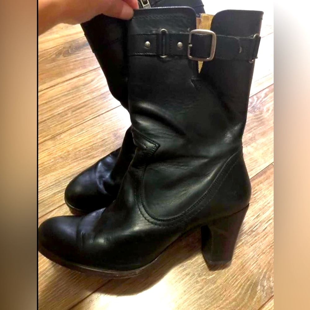 EUC FRYE brand Boots motorcycle western mid calf cowboy boots size 7